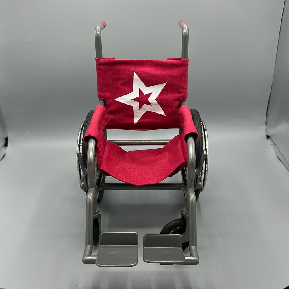 American Girl Truly Me Berry Wheelchair For 18” Dolls Red with a white Star